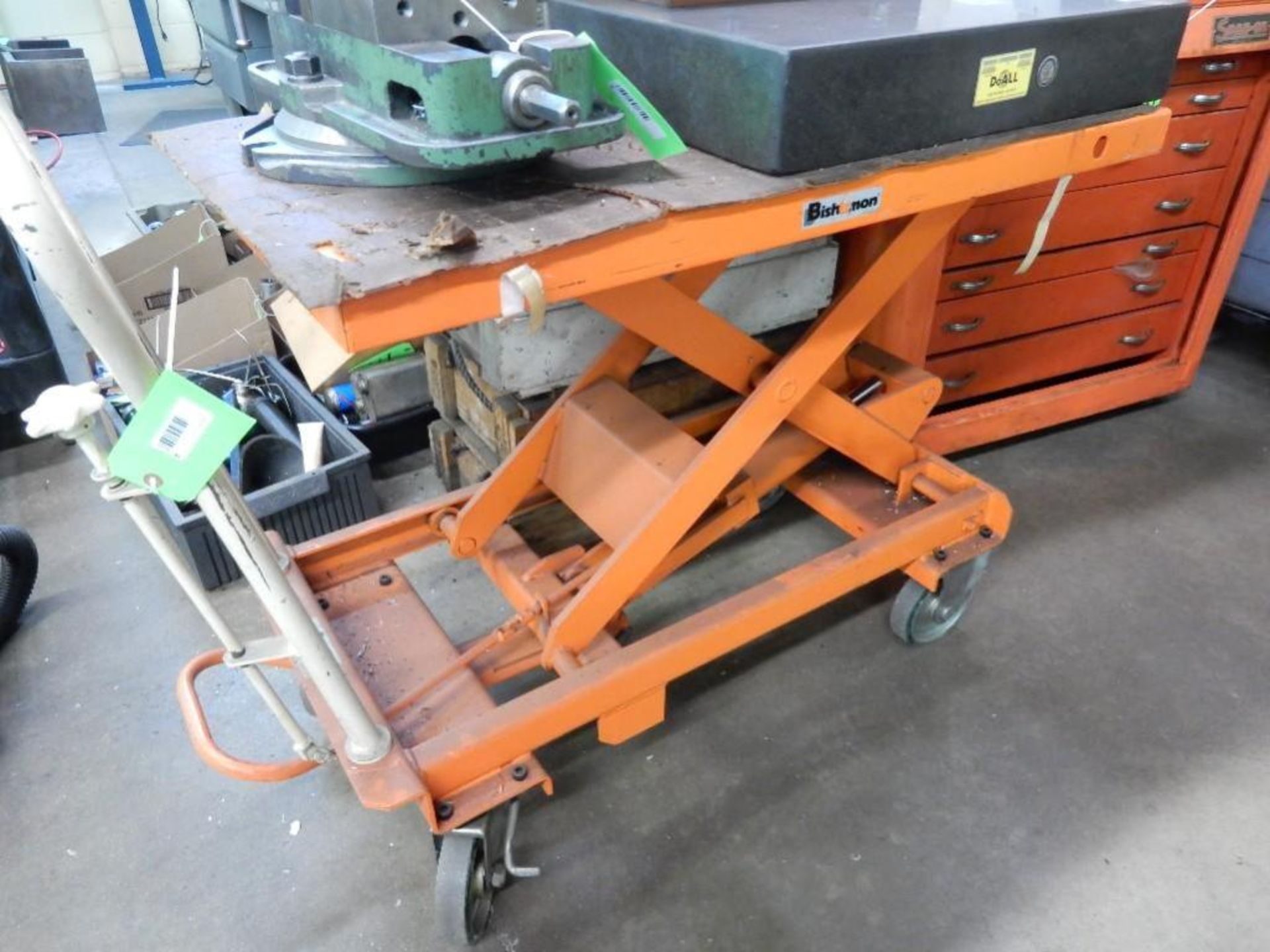 Bishamon Model BX50 Hydraulic Scissor Lift Die Cart, 1100 lb Capacity