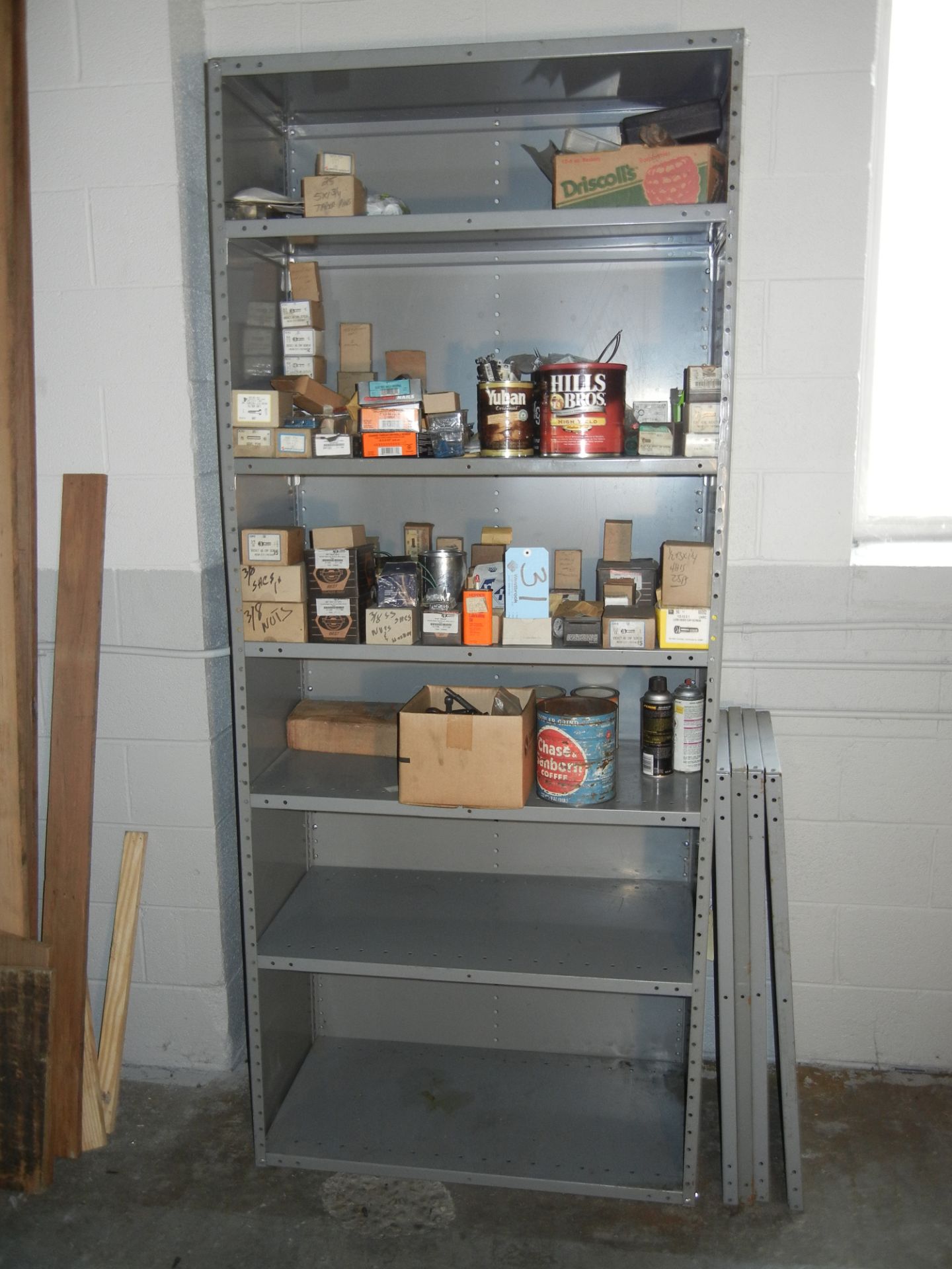 Lot-Assorted Hardware with Shelving Unit