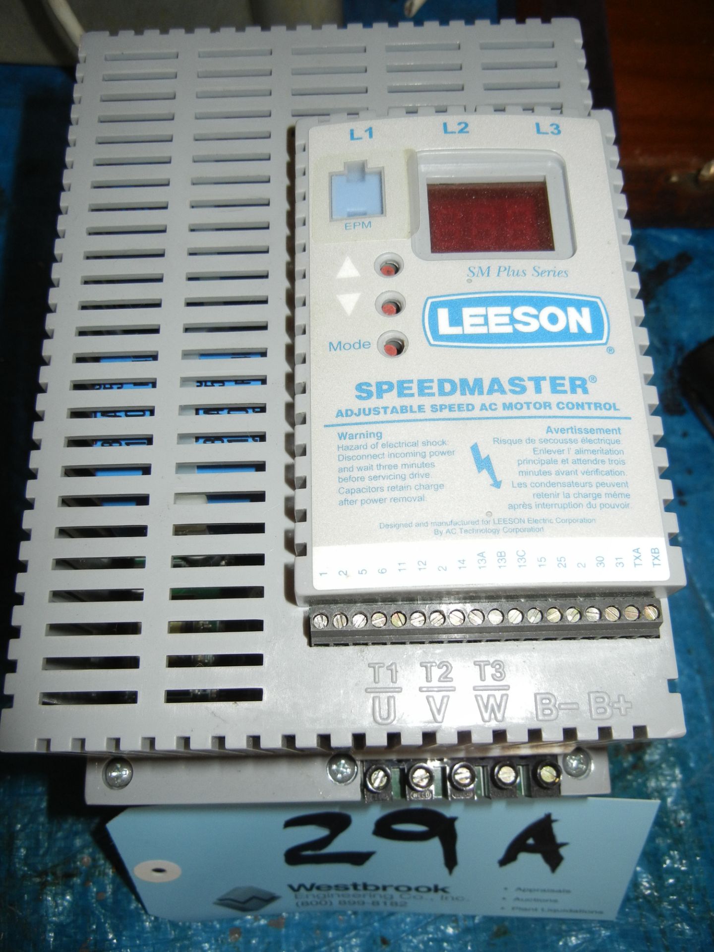 Leeson Speedmaster Adjustable Speed AC Motor Controller Model# 174441.00