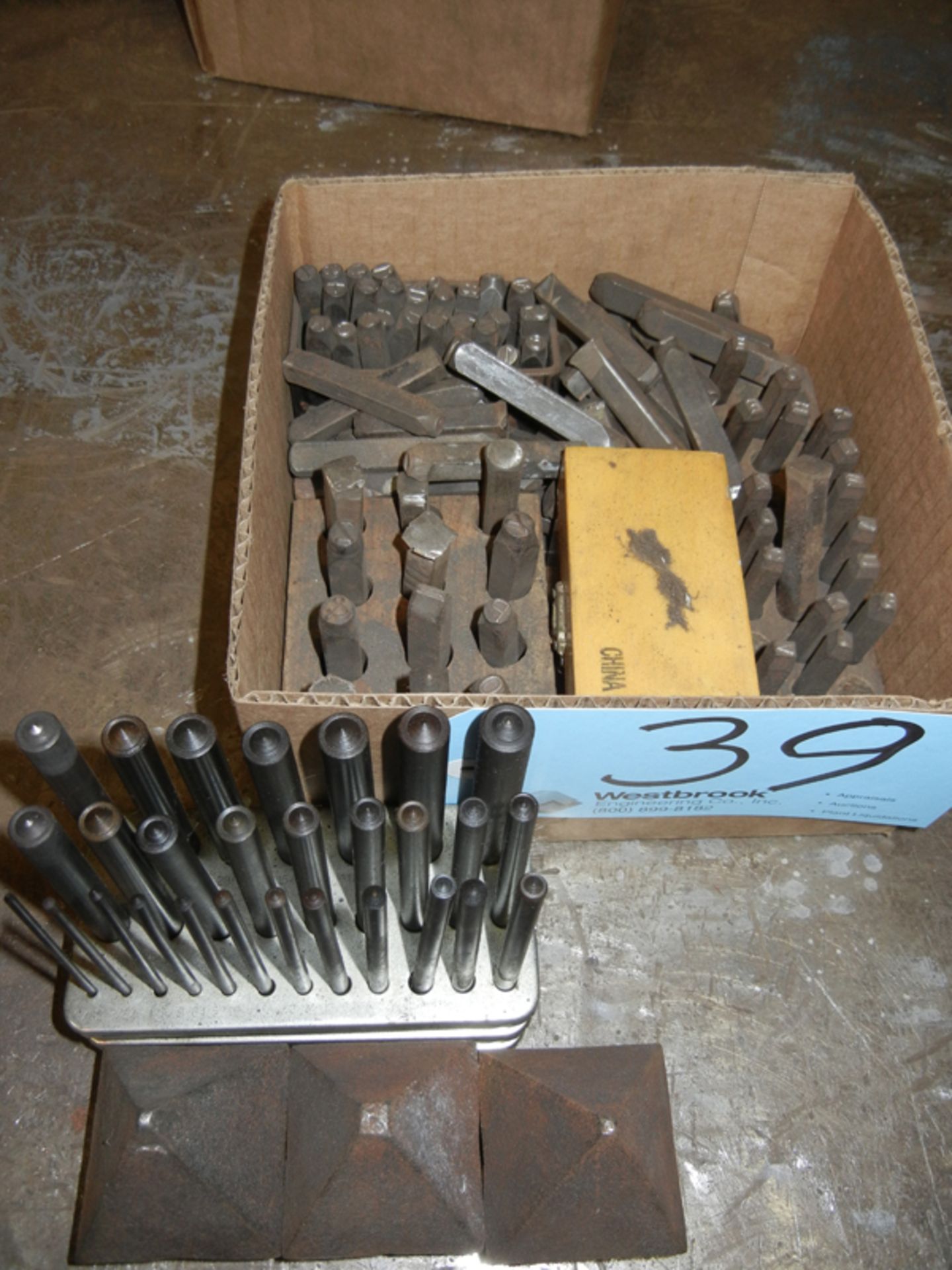 Lot-Hand Stamps in (1) Box and Drill Punches