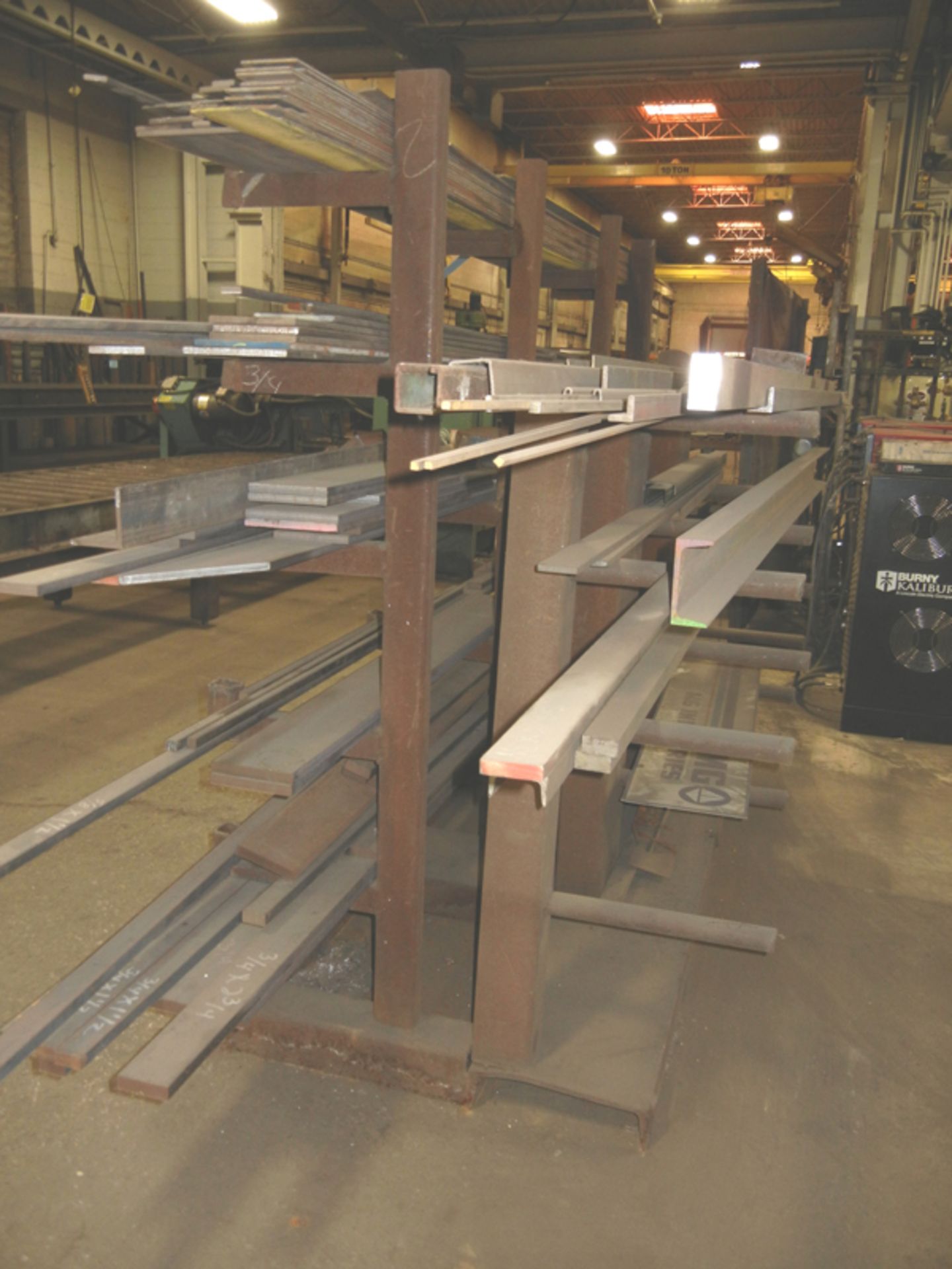 Lot-Steel Stock Consisting of: Flat Bar Stock; Angle Iron and C-Channel; Rack included - Image 4 of 4