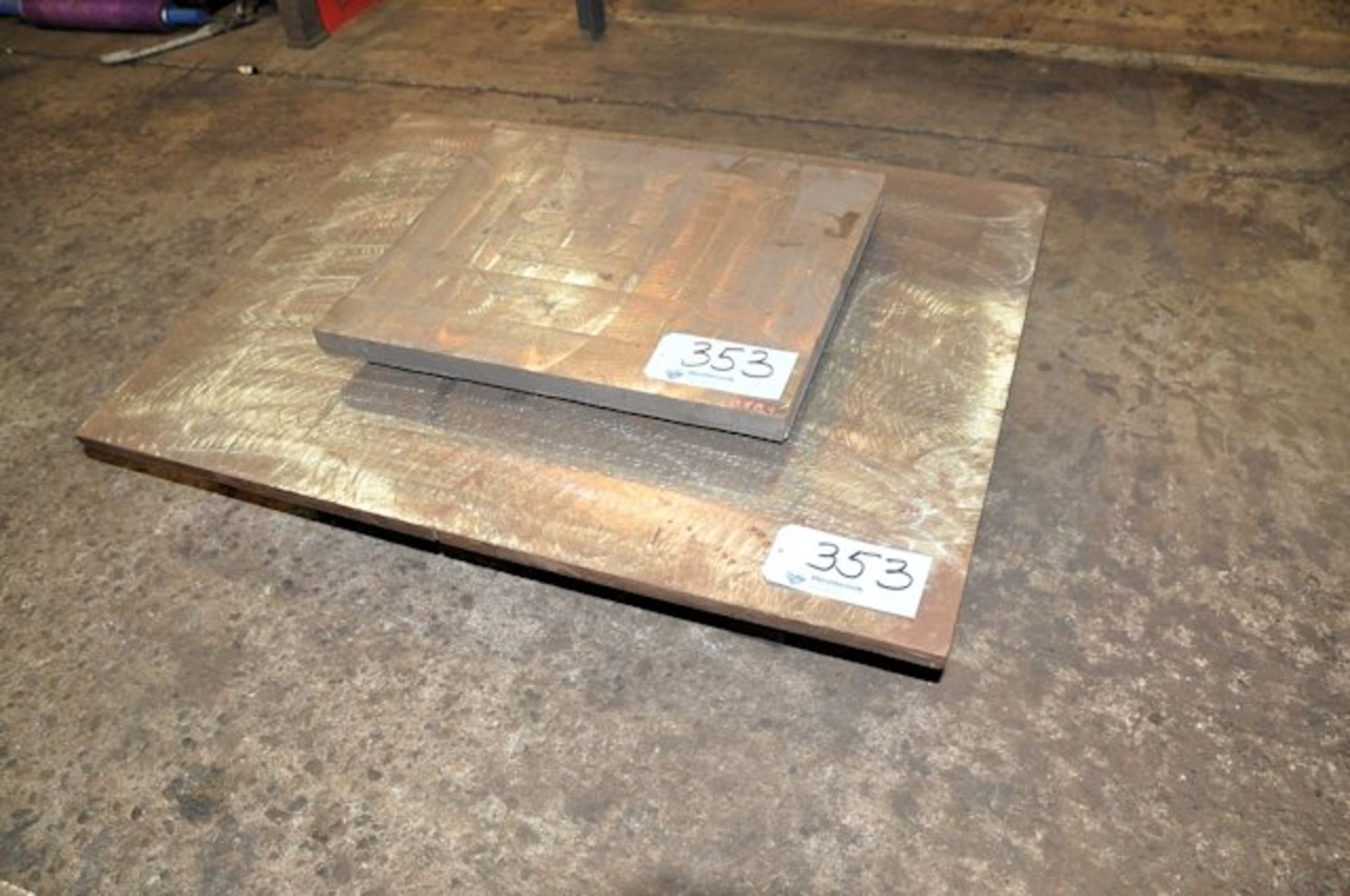 Lot-(1) 44" x 33 1/2" x 7/8" Thick and (1) 24" x 20" x 1 3/8 Steel Layout Plates