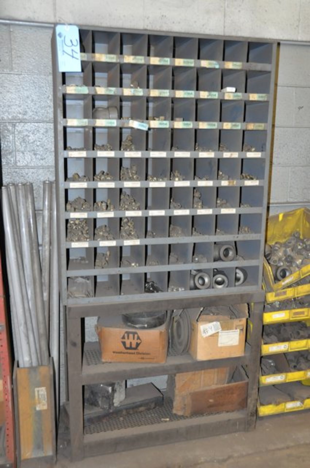 Lot-Compression and Pipe Fittings with Organizer Rack