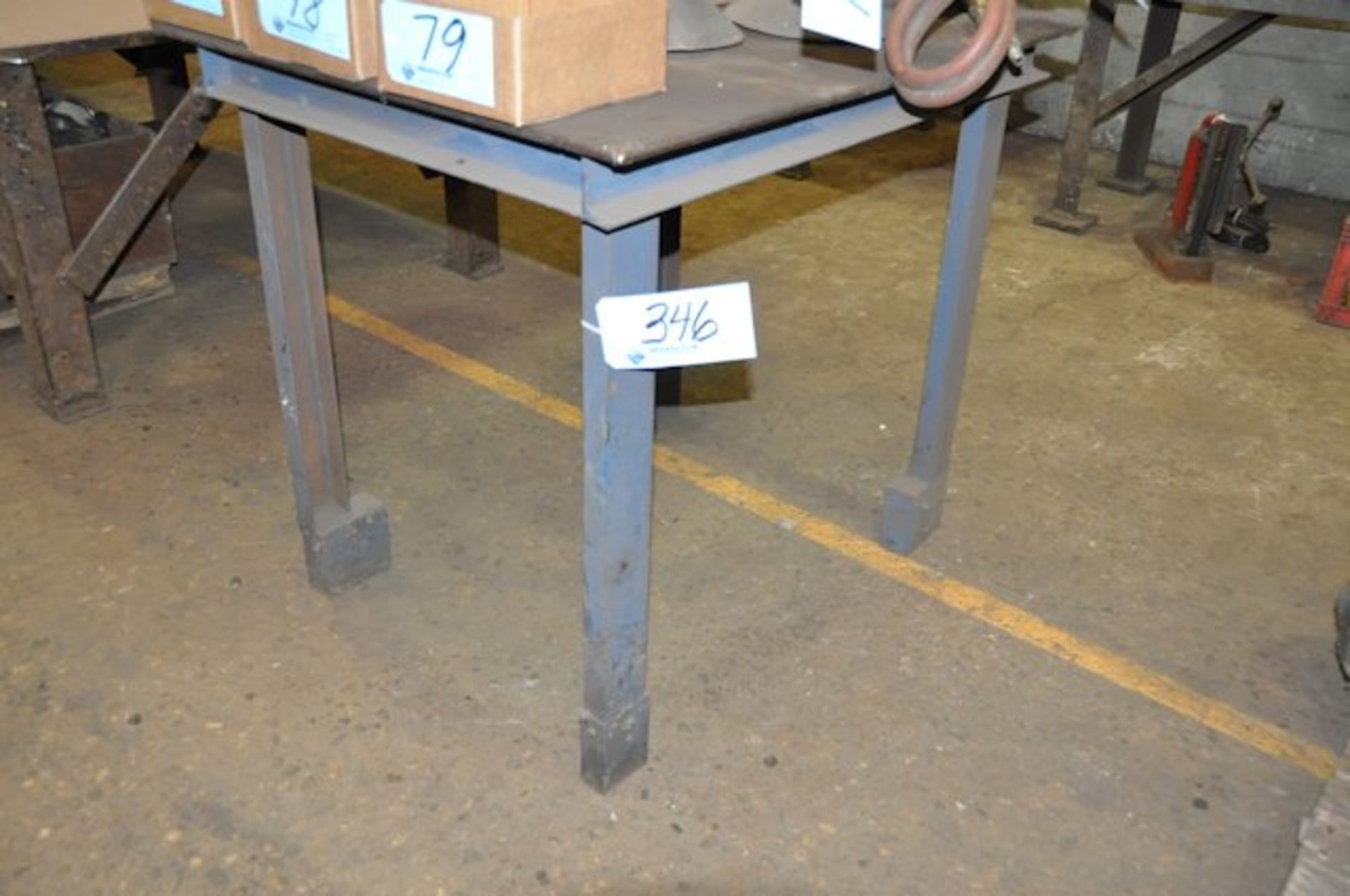 40" x 32" x 1/4" Thick Steel Layout Table; (Removal on last day)