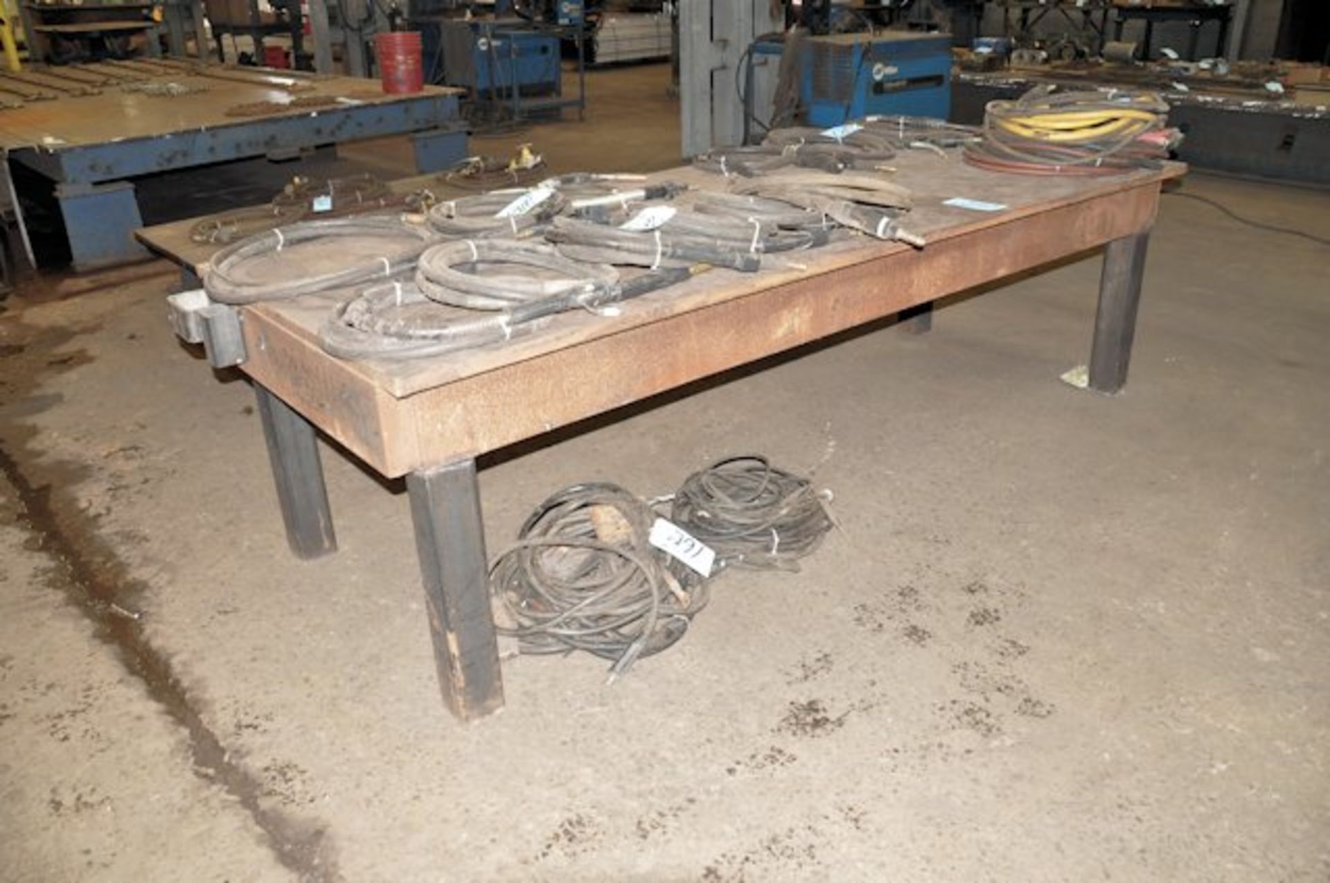 108" x 42" x 1 1/8" Thick Steel Layout Table; (Removal on last day)