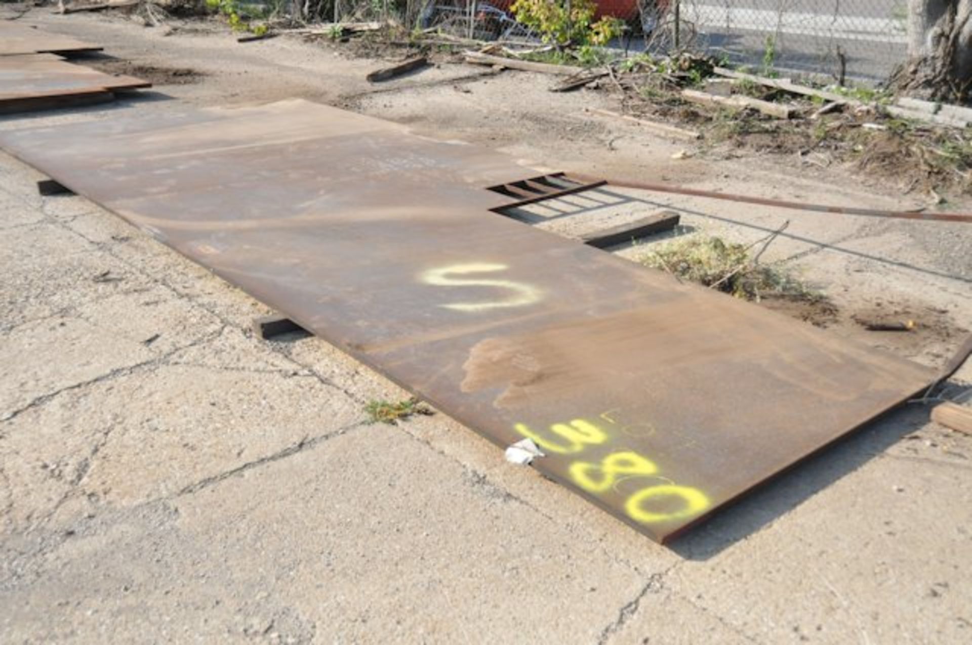 20' x 8' 2" x 1 1/8" Steel Plate; (Contains Some Cut-Outs); (North Yard Row 1)