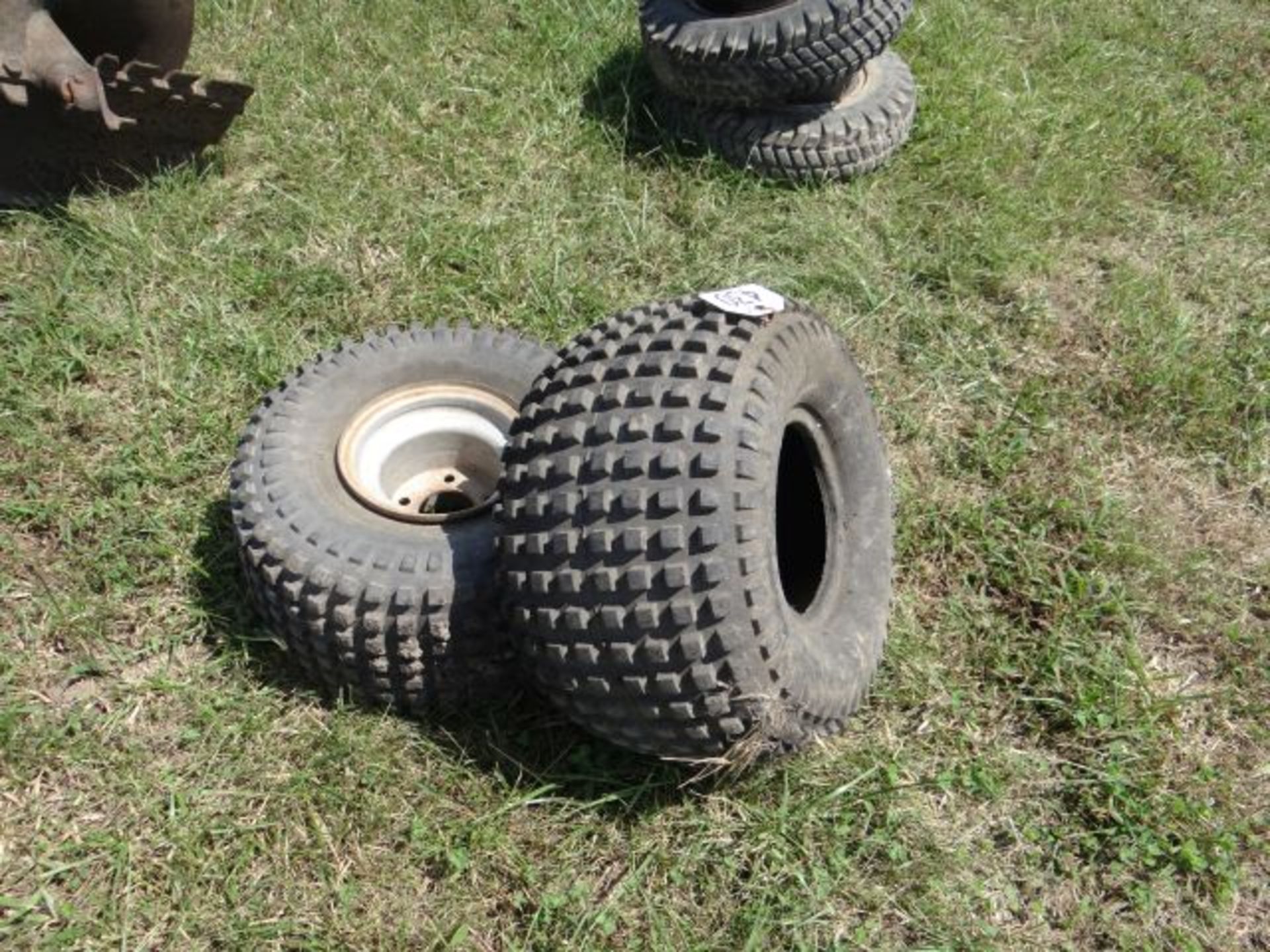 Pair of 4 Wheeler Tires and 1 Rim - Image 2 of 2