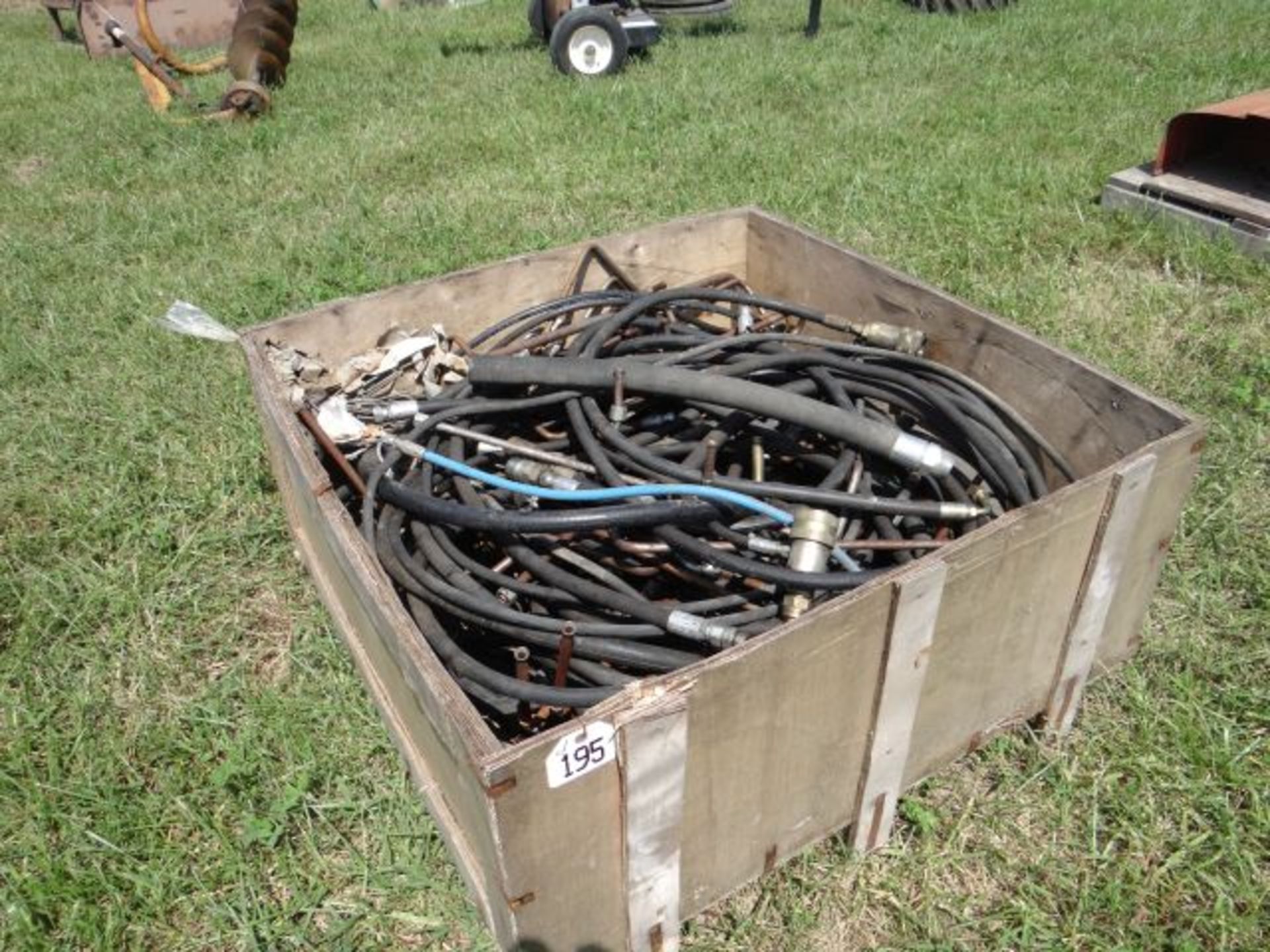 Bin Box of Used Hyd Hoses and Lines