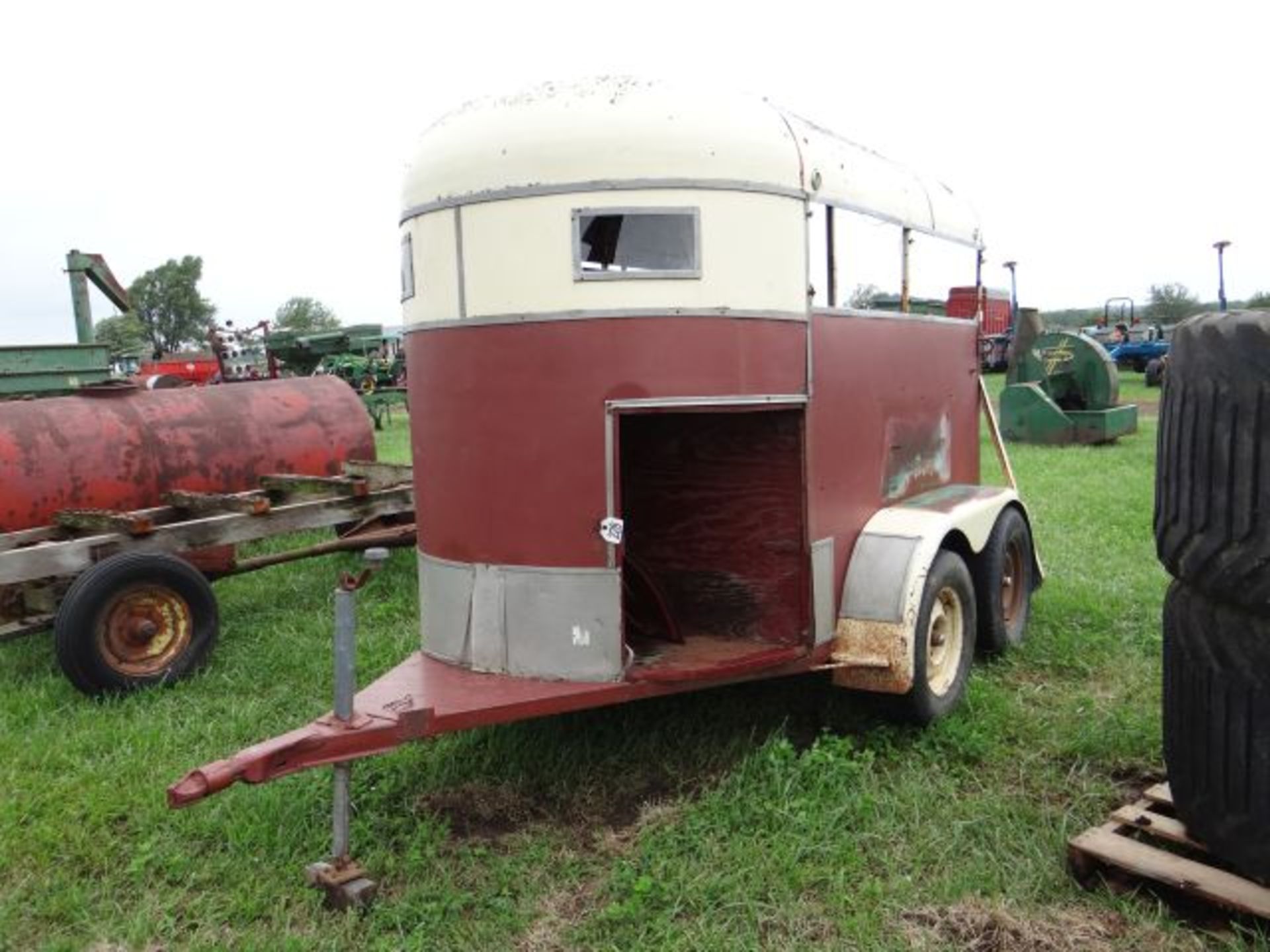 1986 Homemade 2 Bay Horse Trailer Bumper Hitch, Title in the Office