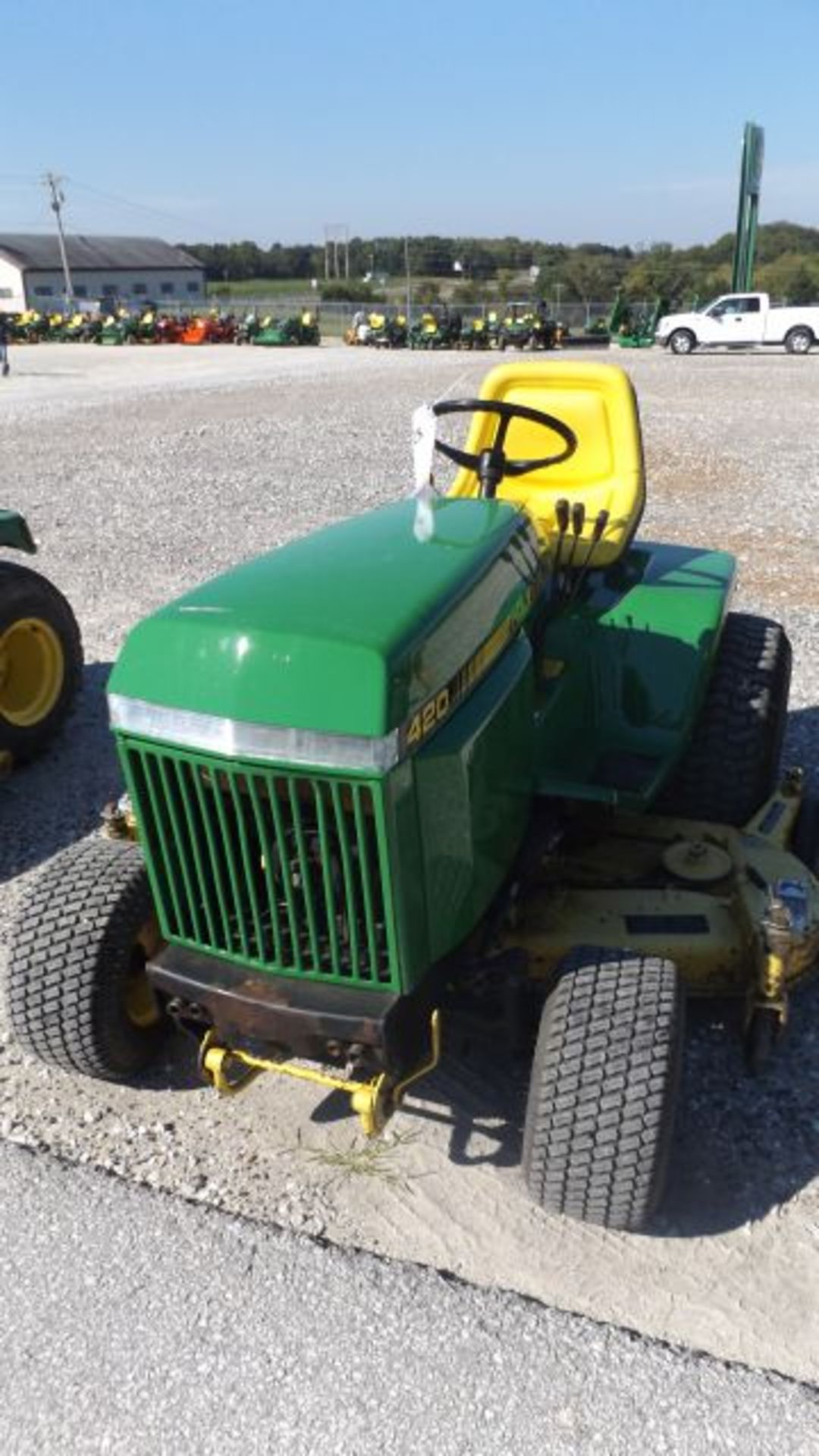 1988 JD 420 Mower #112193, 1462 hrs, 60" Deck, 22hp Honda Repower Engine, PS, Hyd Lift, Diff Lock, 2