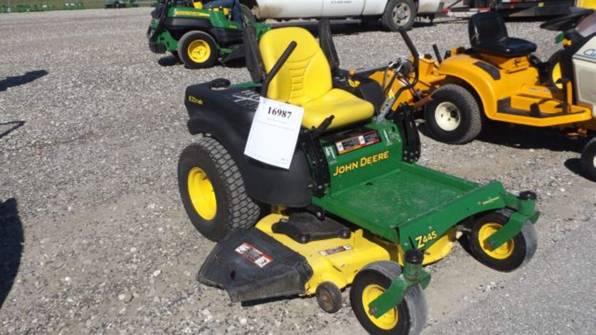 2007 JD Z455 EZ Trac Mower #112165, 417 hrs, 54" Deck, 25hp Kawasaki, Air Cooled, sn#M0Z455C016987