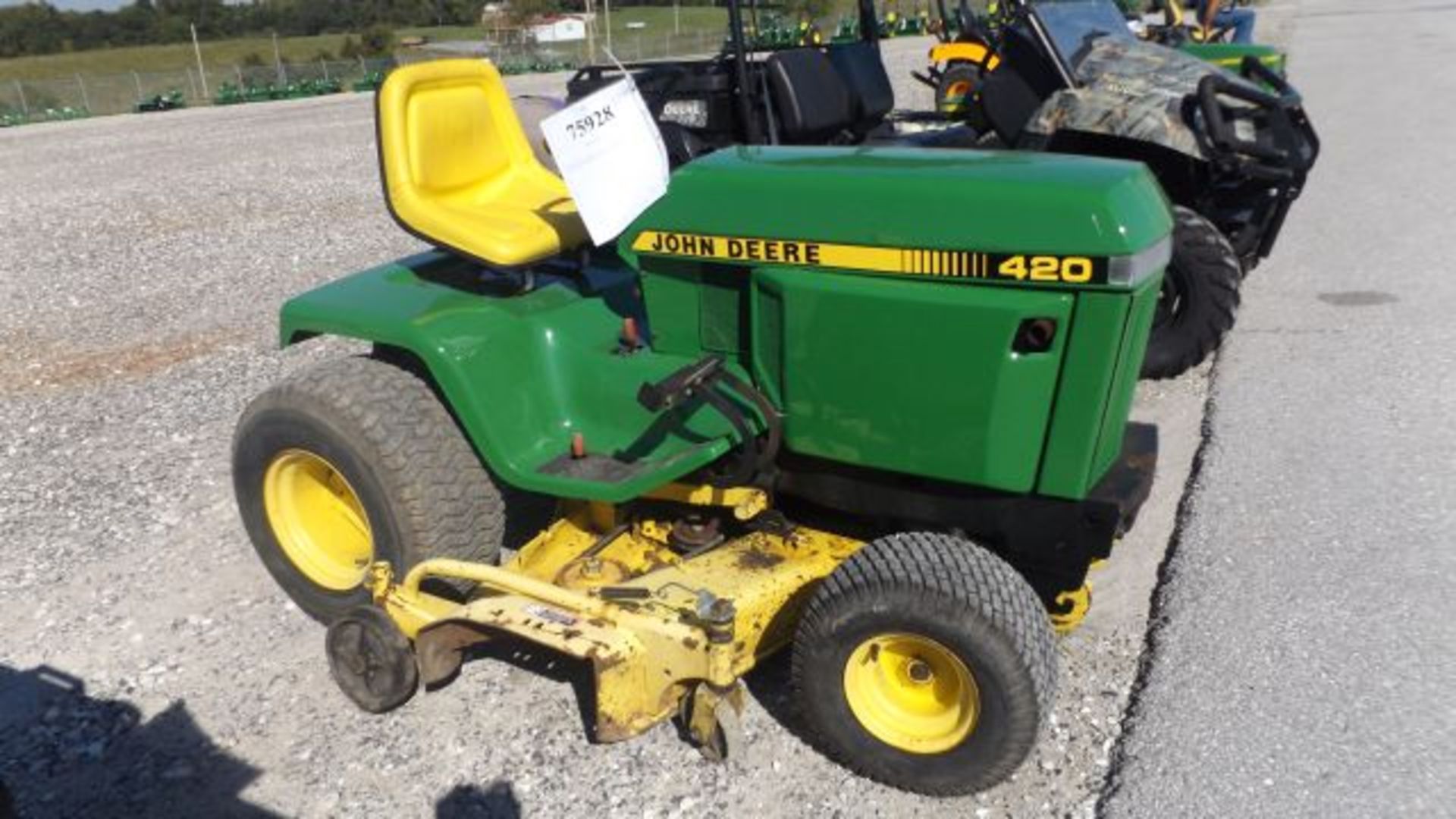 1988 JD 420 Mower #112193, 1462 hrs, 60" Deck, 22hp Honda Repower Engine, PS, Hyd Lift, Diff Lock, 2 - Image 2 of 3