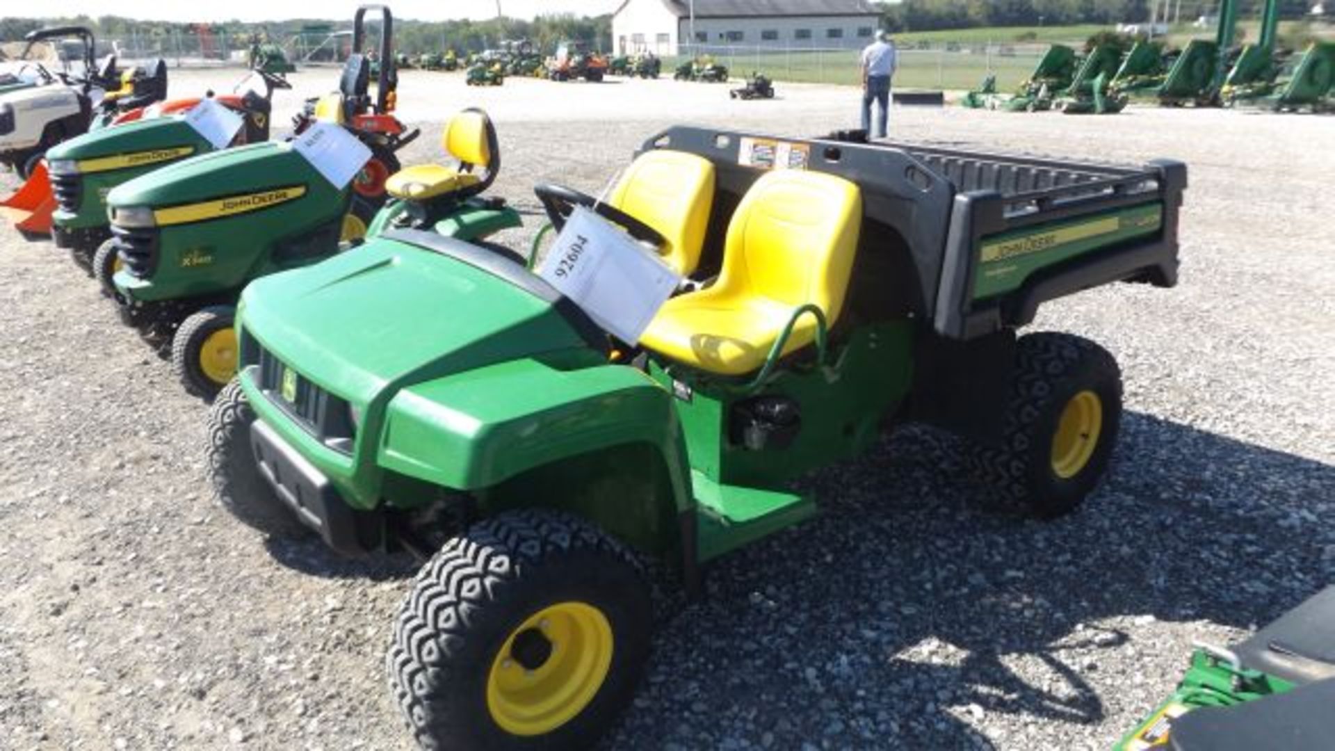 2014 JD TX Gator #51477, 149 hrs, 15.5hp Kawasaki, Air Cooled, All Purpose Tires, Green/Yellow, Full