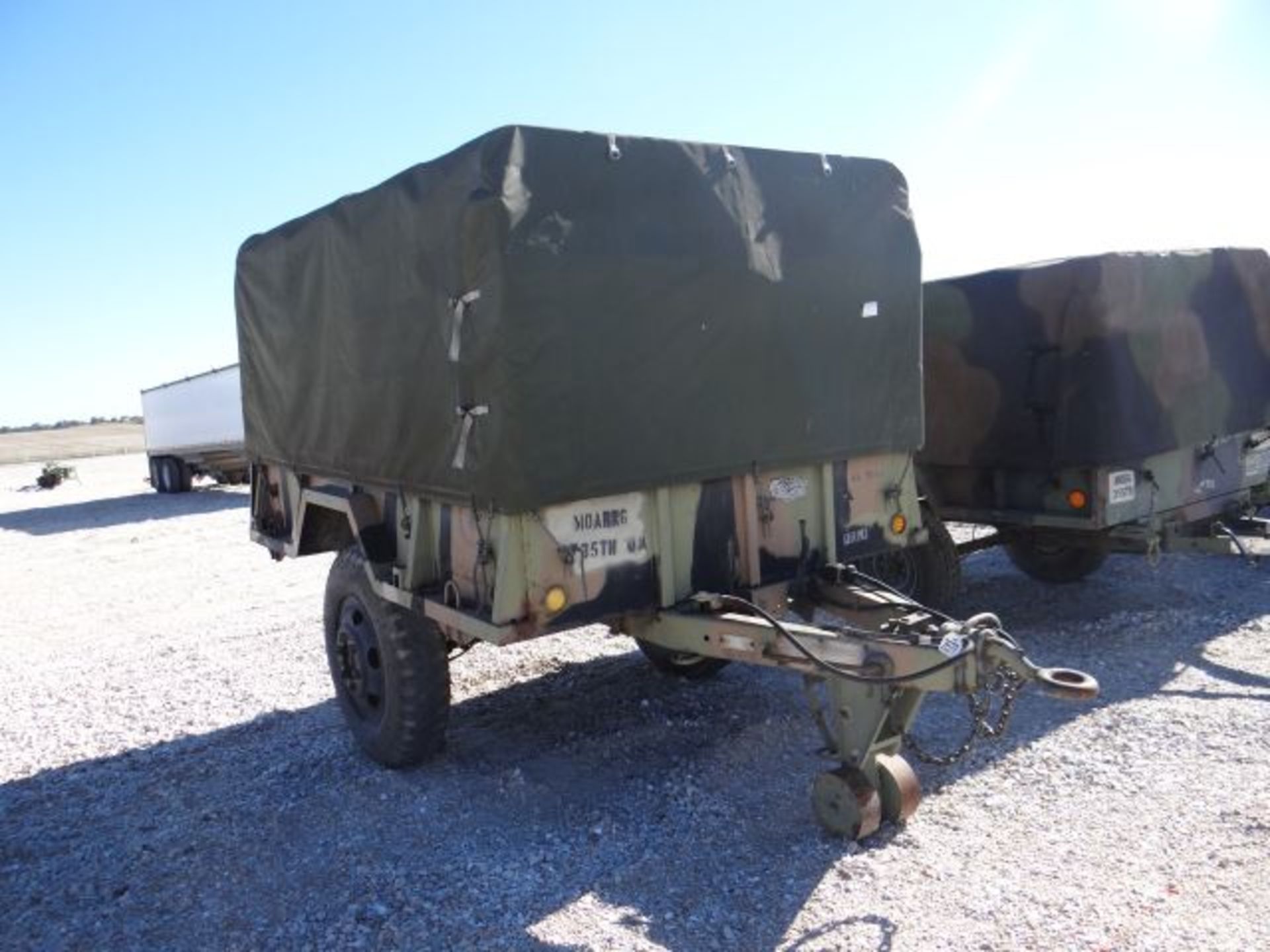 1968 Military Trailer 1 1/2 Ton, Pintle Hitch, Cargo Tarp, Title in the Office - Image 2 of 3