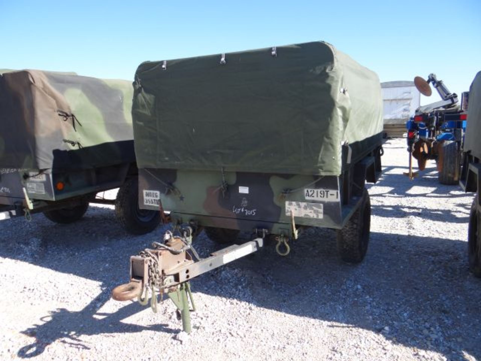 1991 UMC Military Trailer 3/4 Ton, Pintle Hitch, Cargo Tarp, Title in the Office