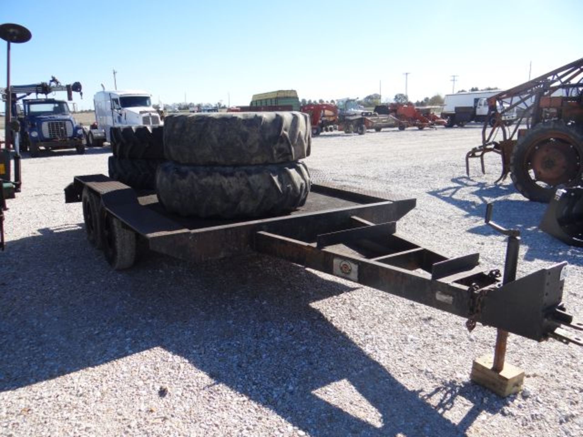 Homemade Skid Steer Trailer 12'x6'6" Steel Bed, Tandem Axle, Bumper Hitch, No Title - Image 2 of 3