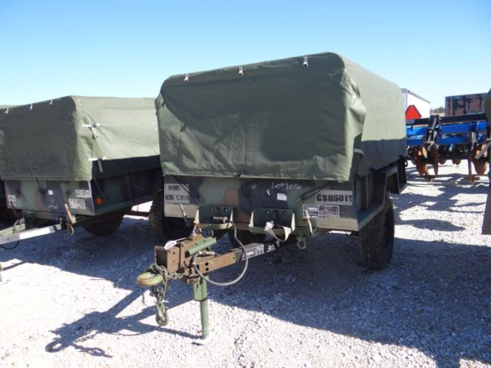 1991 UMC Military Trailer 3/4 Ton, Pintle Hitch, Cargo Tarp, Jack Handle in the Office, Title in the