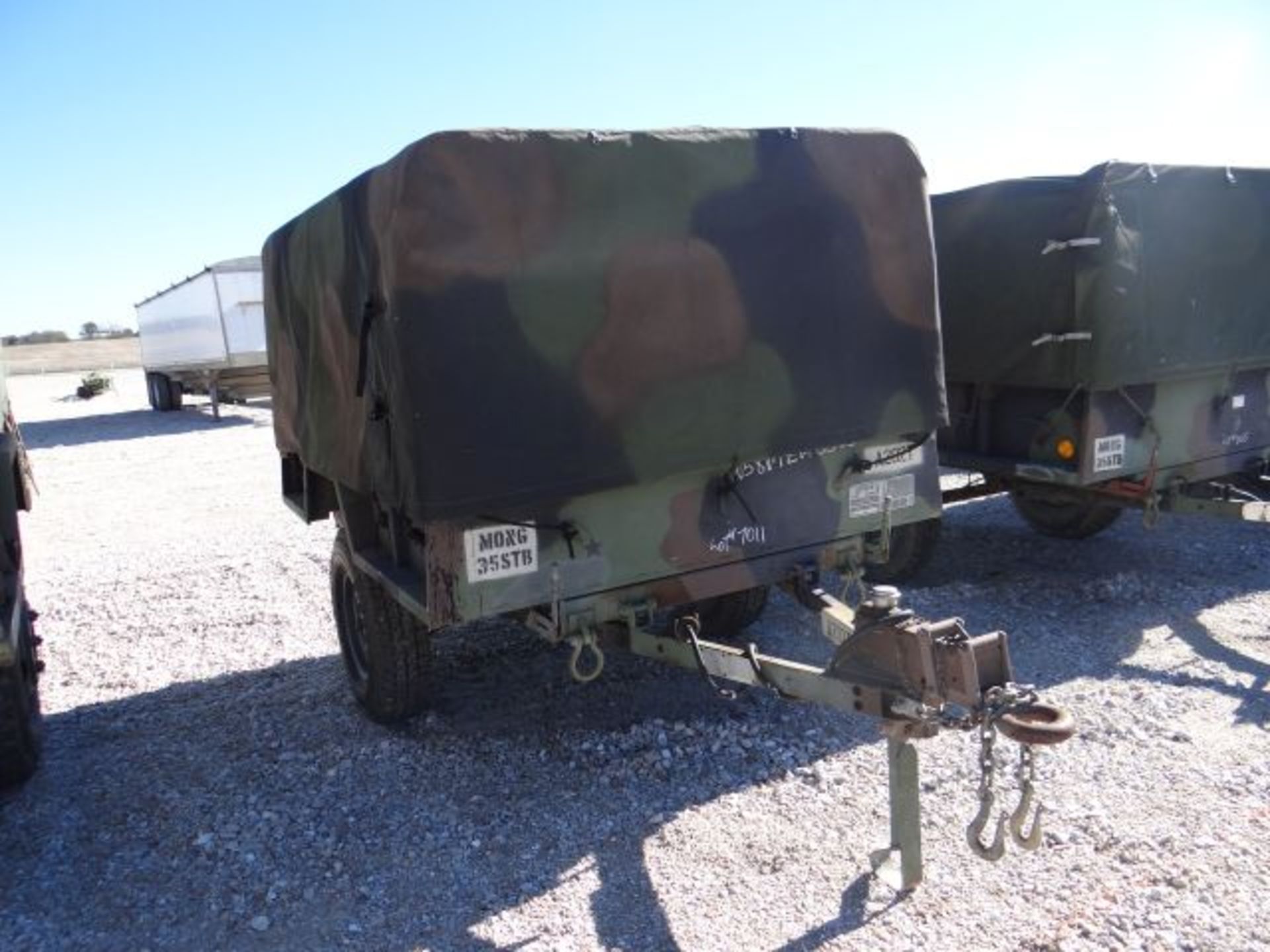 1991 UMC Military Trailer 3/4 Ton, Pintle Hitch, Cargo Tarp, Title in the Office