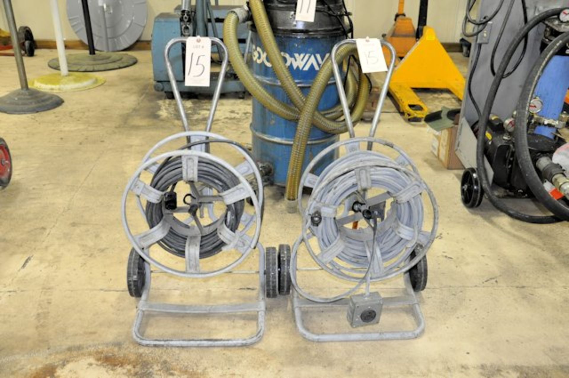 Lot-(2) Portable Electric Cord Reels