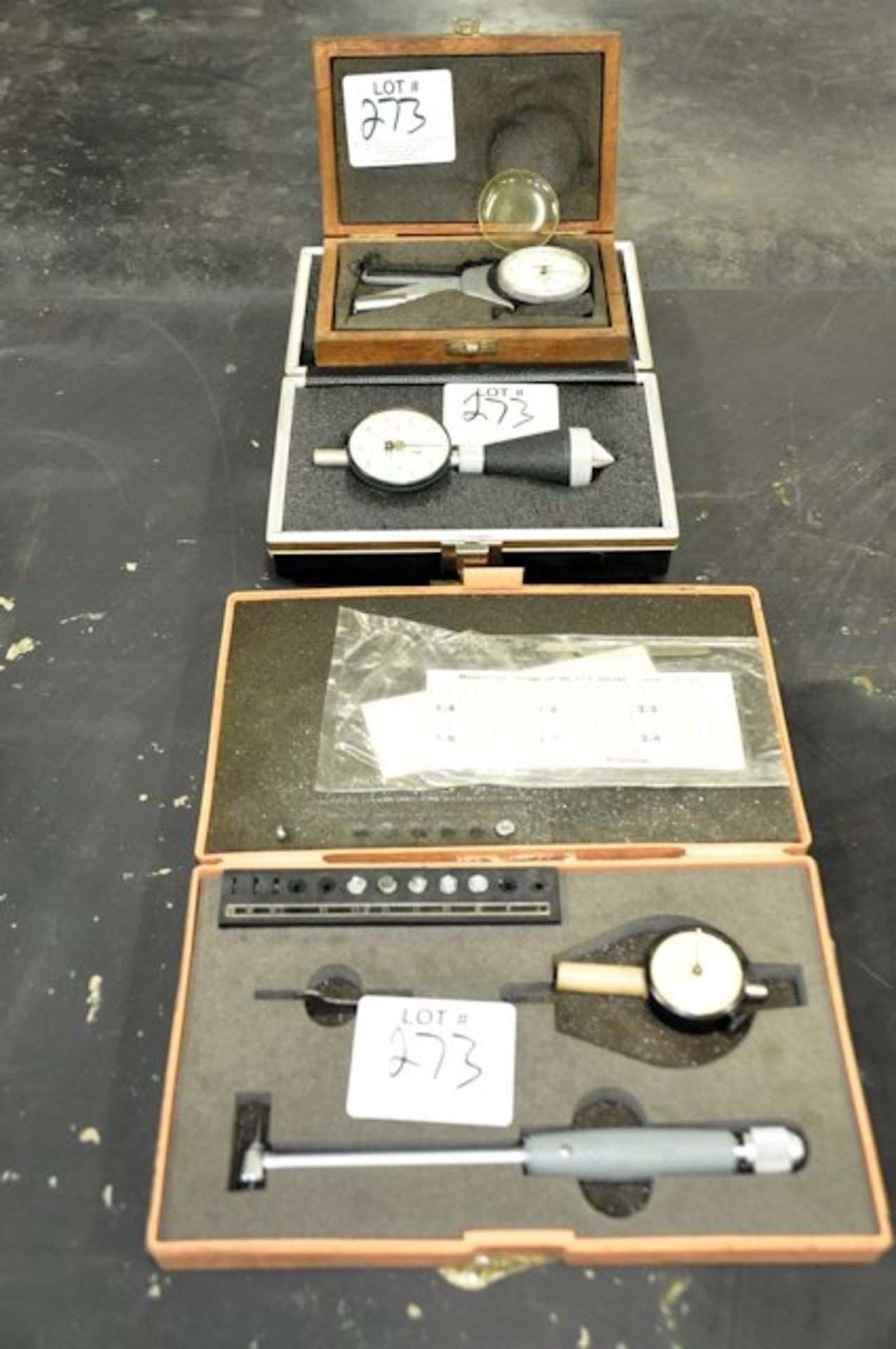 Lot-Dial Chamfer Gage; Bore Gage and Inside Caliper Gage