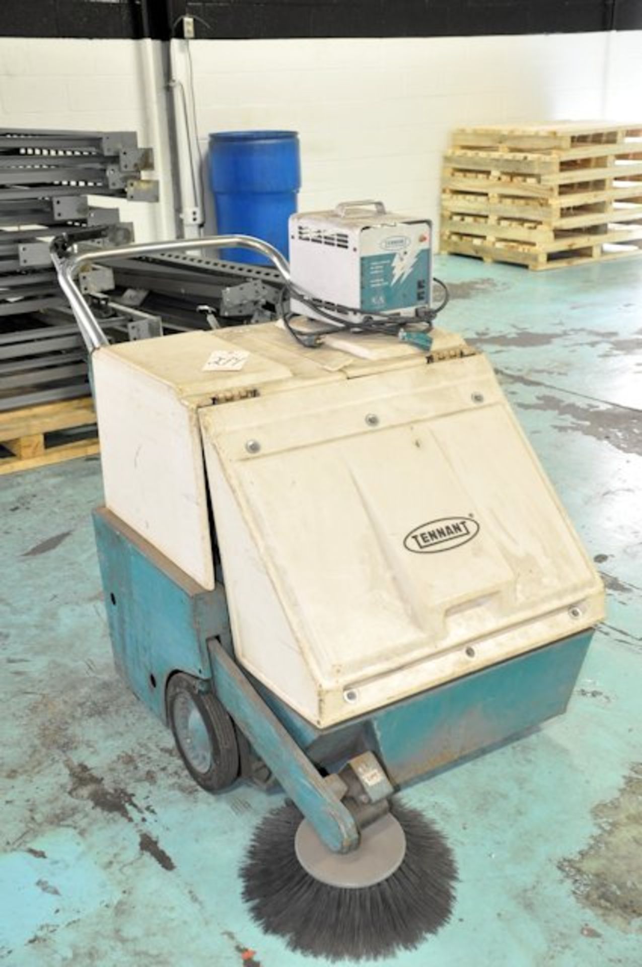 TENNANT Model 186E; Electric Walk Behind Floor Scrubber; S/n 186-3853; with Battery Charger