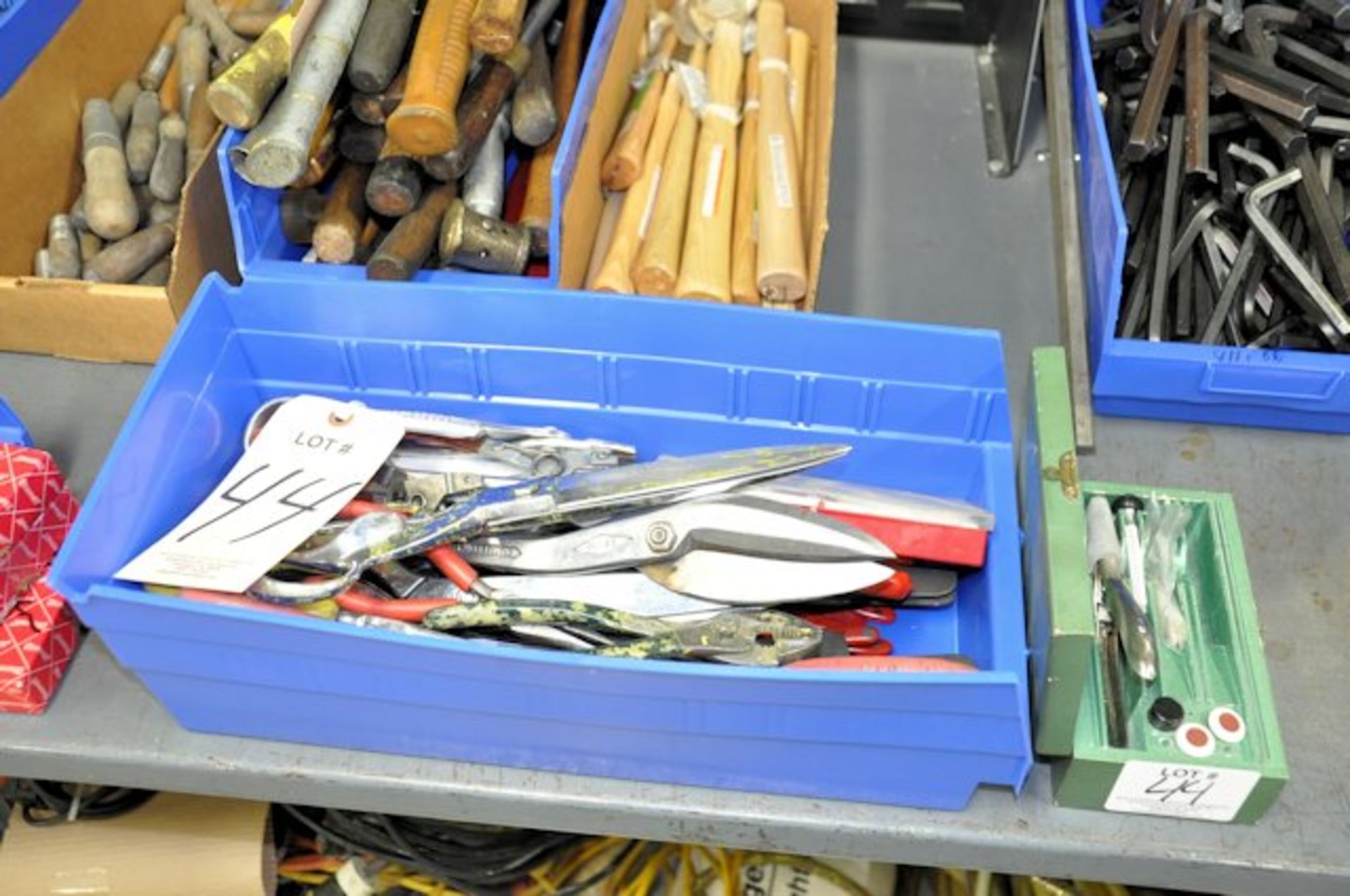 Lot-Assorted Pliers and Shears in (1) Bin