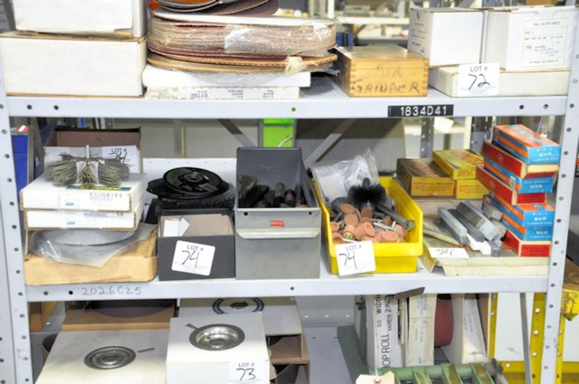 Lot-Grinding Wheels and Stones on (1) Shelf