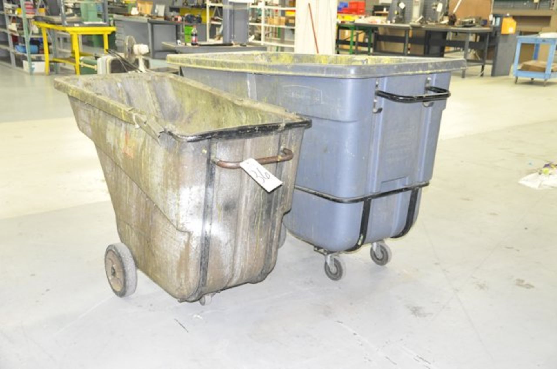 Lot-(2) Portable Trash Hoppers