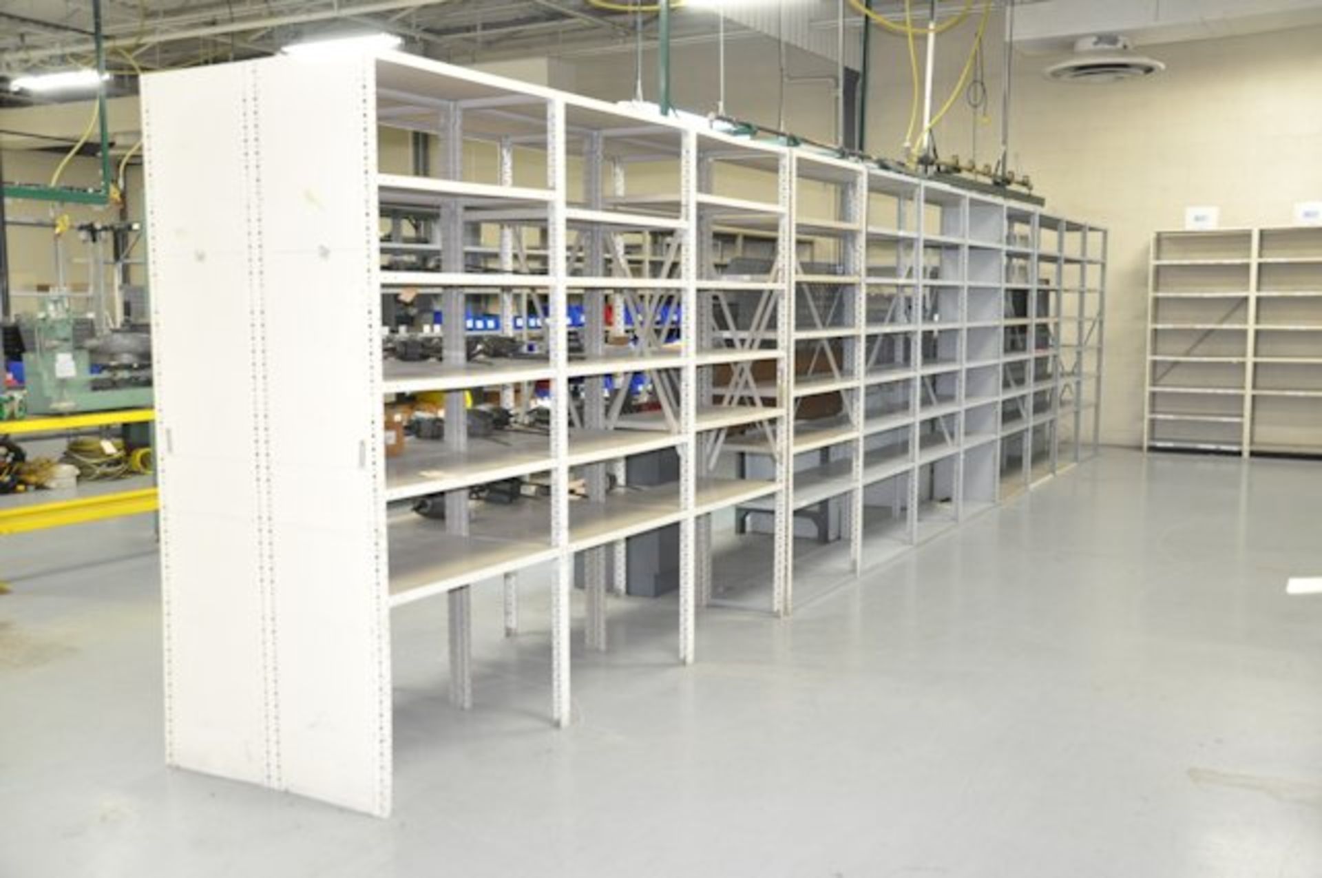 Lot-(14) Sections Shelving (Contents Not Included)