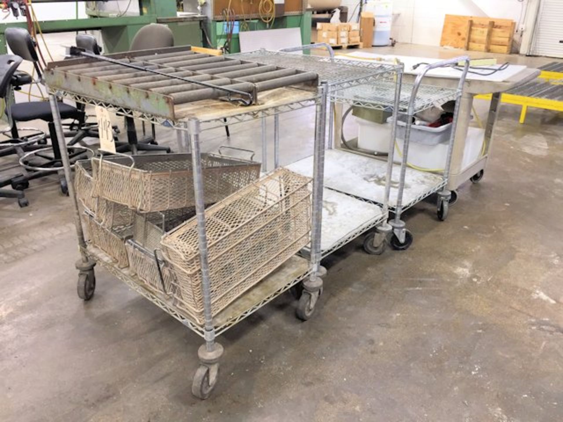 Lot-(4) Assorted Carts with Contents