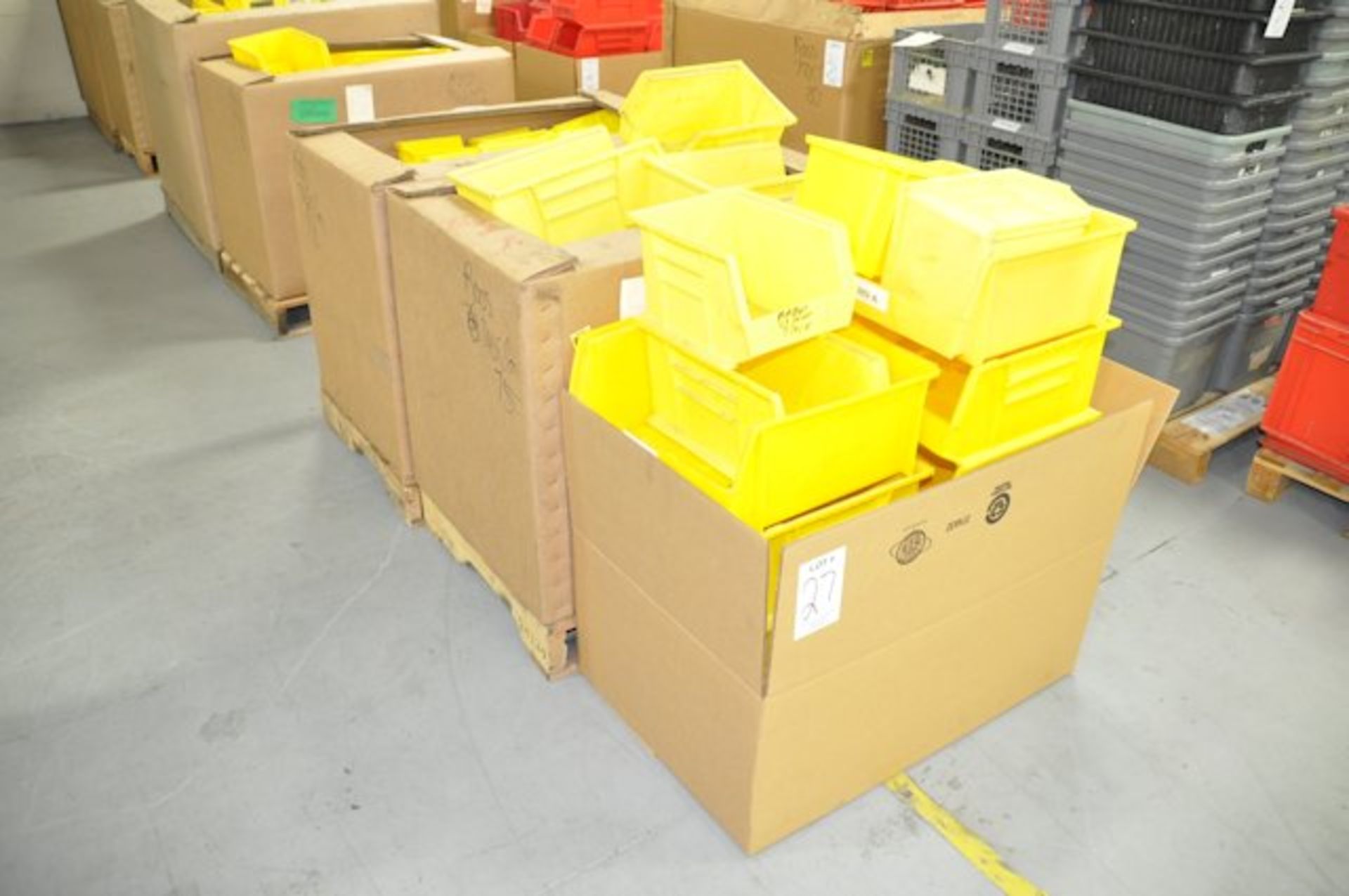 Lot-Plastic Bins in (3) Boxes