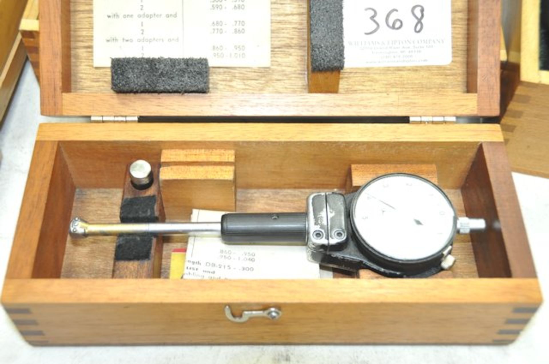 BOICE Carbide Tipped Bore Gage with Mitutoyo Dial Indicator and Case