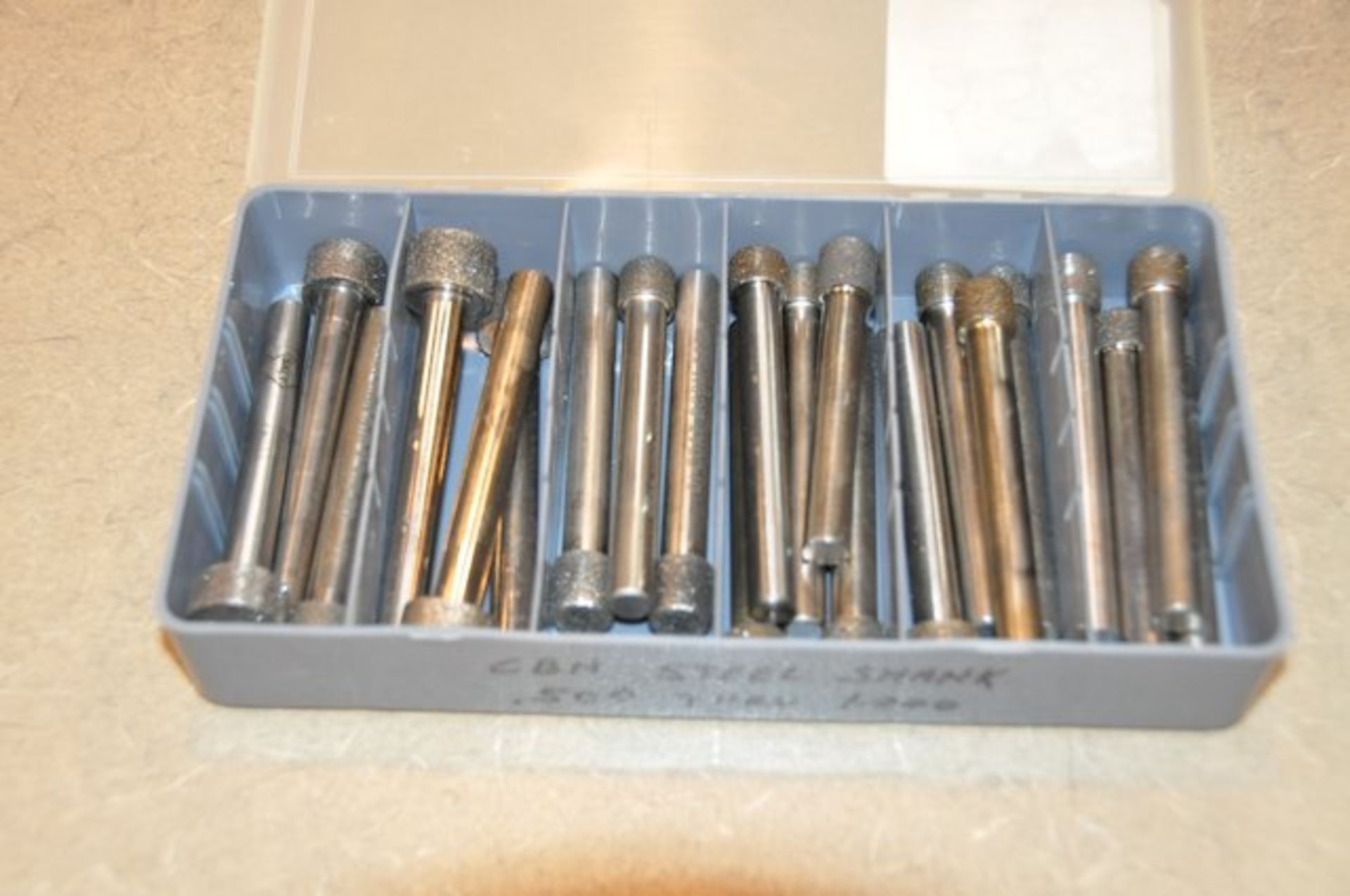 Lot-CBN Steel Shank .500 - 1.00 Grinding Mandrels in (1) Kit; (Front Office)