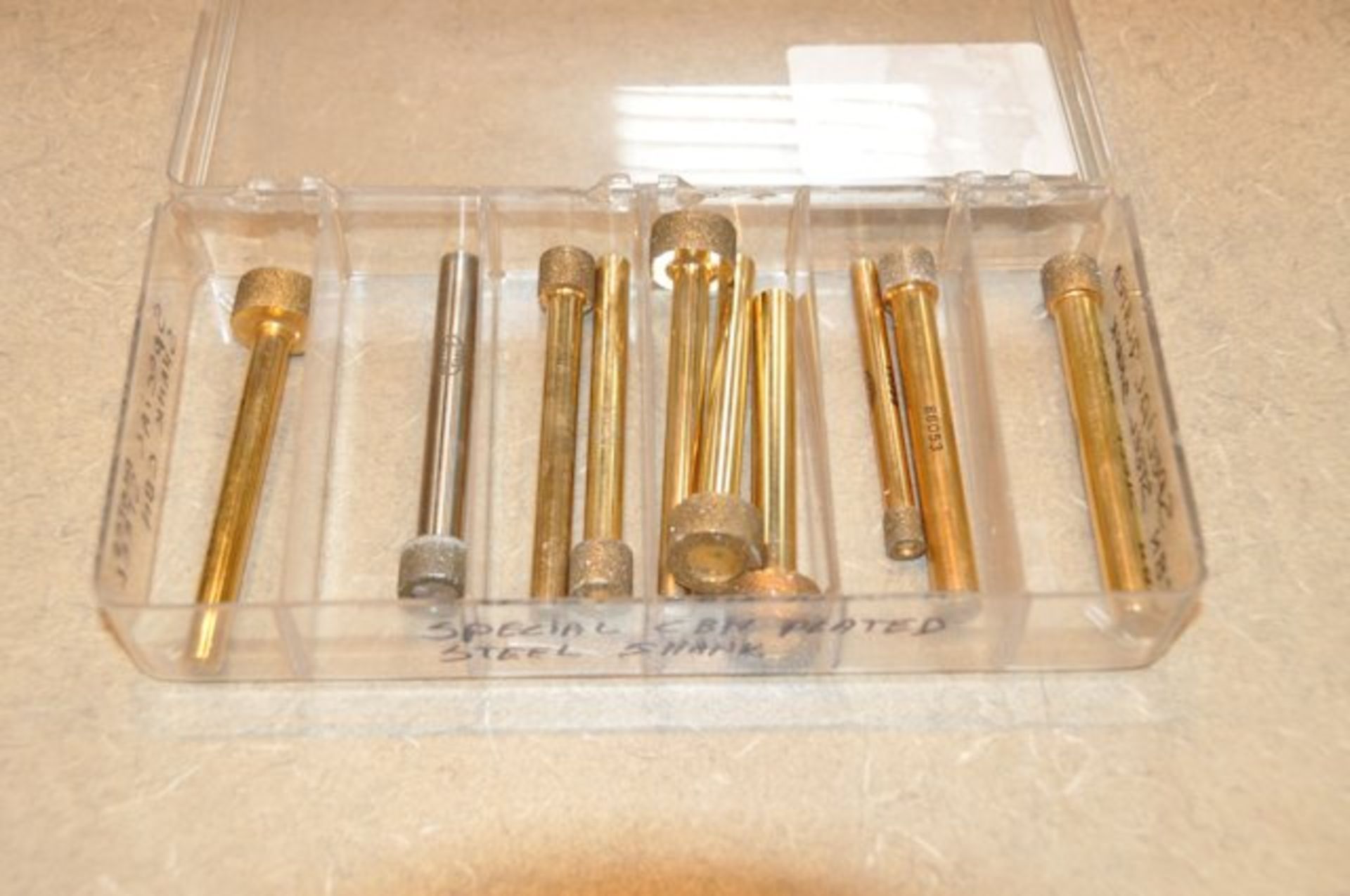 Lot-Special Plated CBN Steel Shank Grinding Mandrels in (1) Kit; (Front Office)