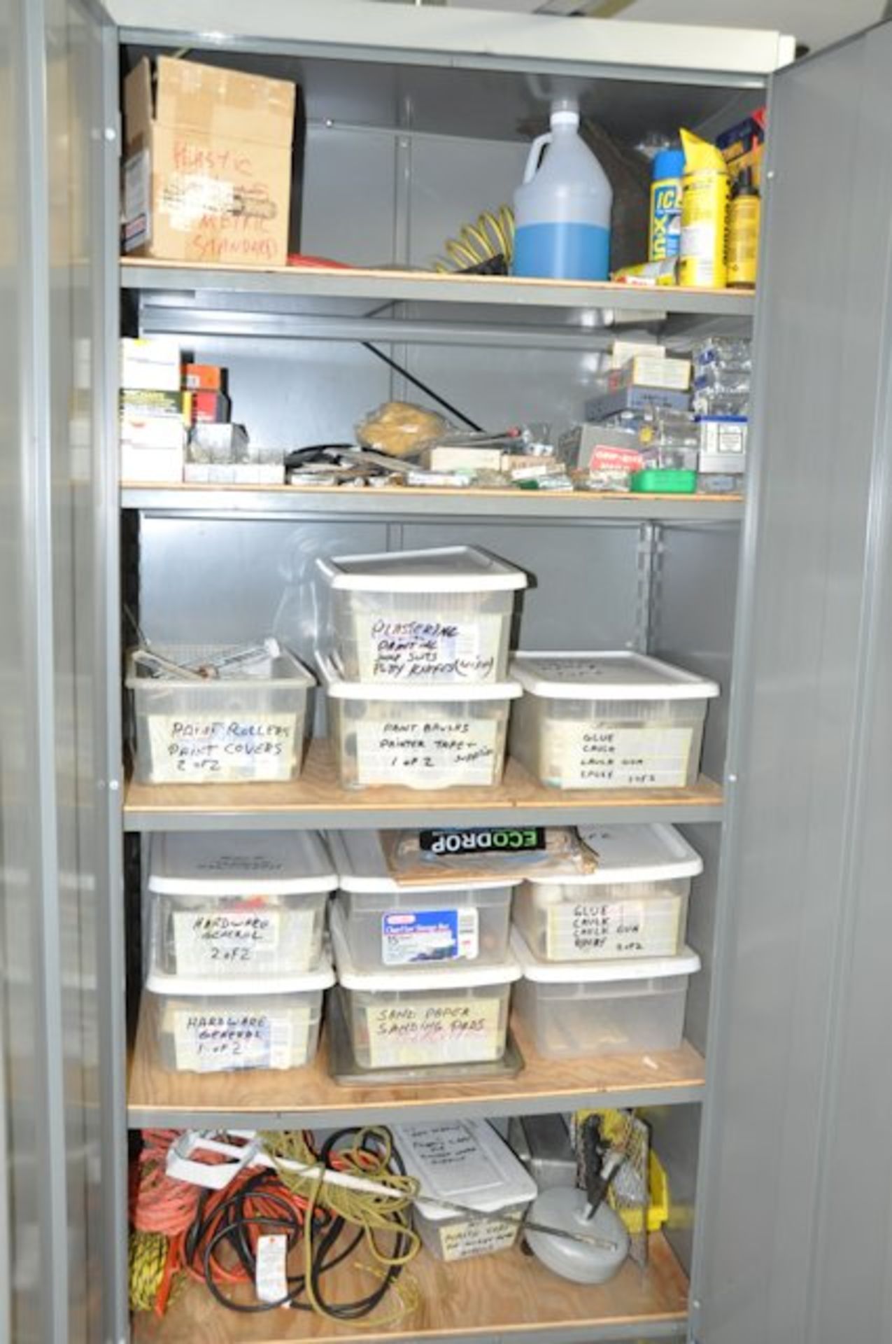 2-Door Supply Cabinet with Assorted Maintenance Contents