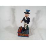 A cast iron money bank in the form of Uncle Sam,