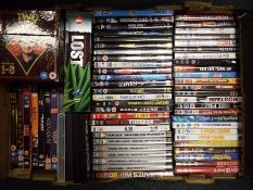 A collection of approximately 70 various DVDs