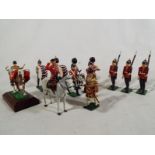Britains diecast soldiers (and similar) - a collection of thirteen painted diecast model guardsmen