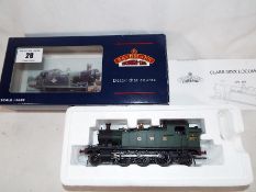 Model railways - a Bachmann OO gauge Class 56xx tank locomotive 2-6-2T, GWR green livery,