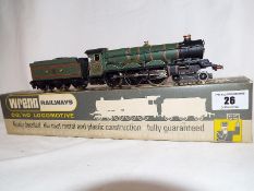 Model railways - a Wrenn OO gauge W2222 Castle Class locomotive 4-6-0 and tender,
