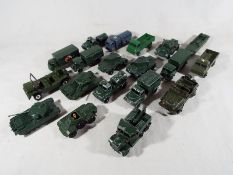 19 diecast model military vehicles, predominantly Lesney, good,