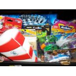 A collection of predominantly sealed blister packs to include Marvel Heroes, Mag Racers,