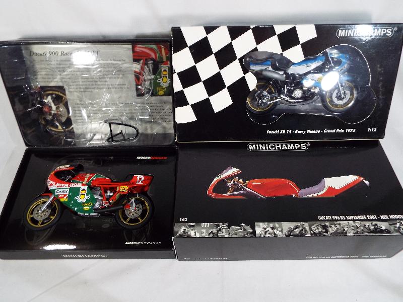 Minichamps Motorbikes - three diecast models comprising Ducati 996 RS Superbike 2001 Neil Hodgson.