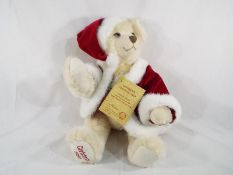 Hermann - a Christmas Bear, mohair, growler and dressed in traditional Christmas style,