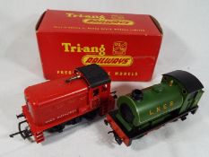 Model railways - a Bachmann OO gauge saddle tank locomotive 0-6-0T op no 7 green LNER livery and a