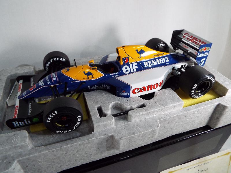 Danbury Mint Grand Prix classics - two diecast 1:18 scale models depicting a Williams-Renault FW14B - Image 2 of 3