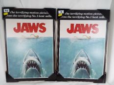 Jaws - two Jaws wooden wall plaques 49 cm x 33 cm (2) (unused)