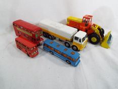 Dinky Toys - an Eaton Yale Tractor Shovel # 973, a Leyland Octopus Tanker # 944,