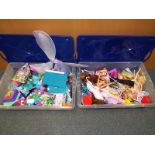 Two boxes containing a quantity of toys to include Lego Friends 2930, 3930 and 3935,