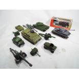 Dinky Toys - ten models comprising a Centurion Tank # 651, two off 50 mm Pak Anti-Tank Gun,